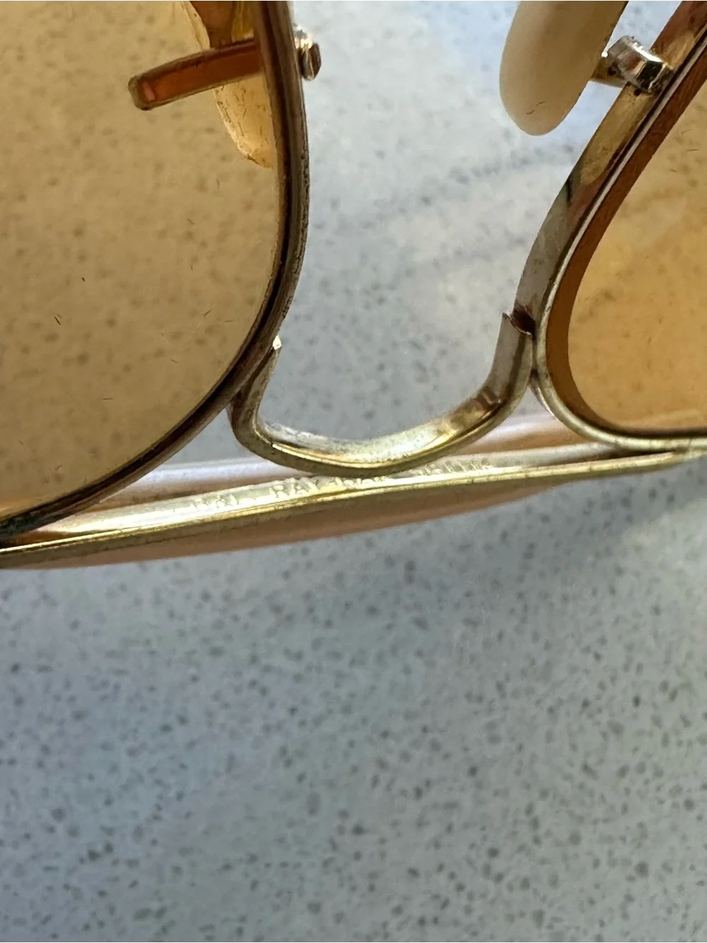 Bausch and Lomb Vintage Ray-Ban Gold Aviator Sunglasses